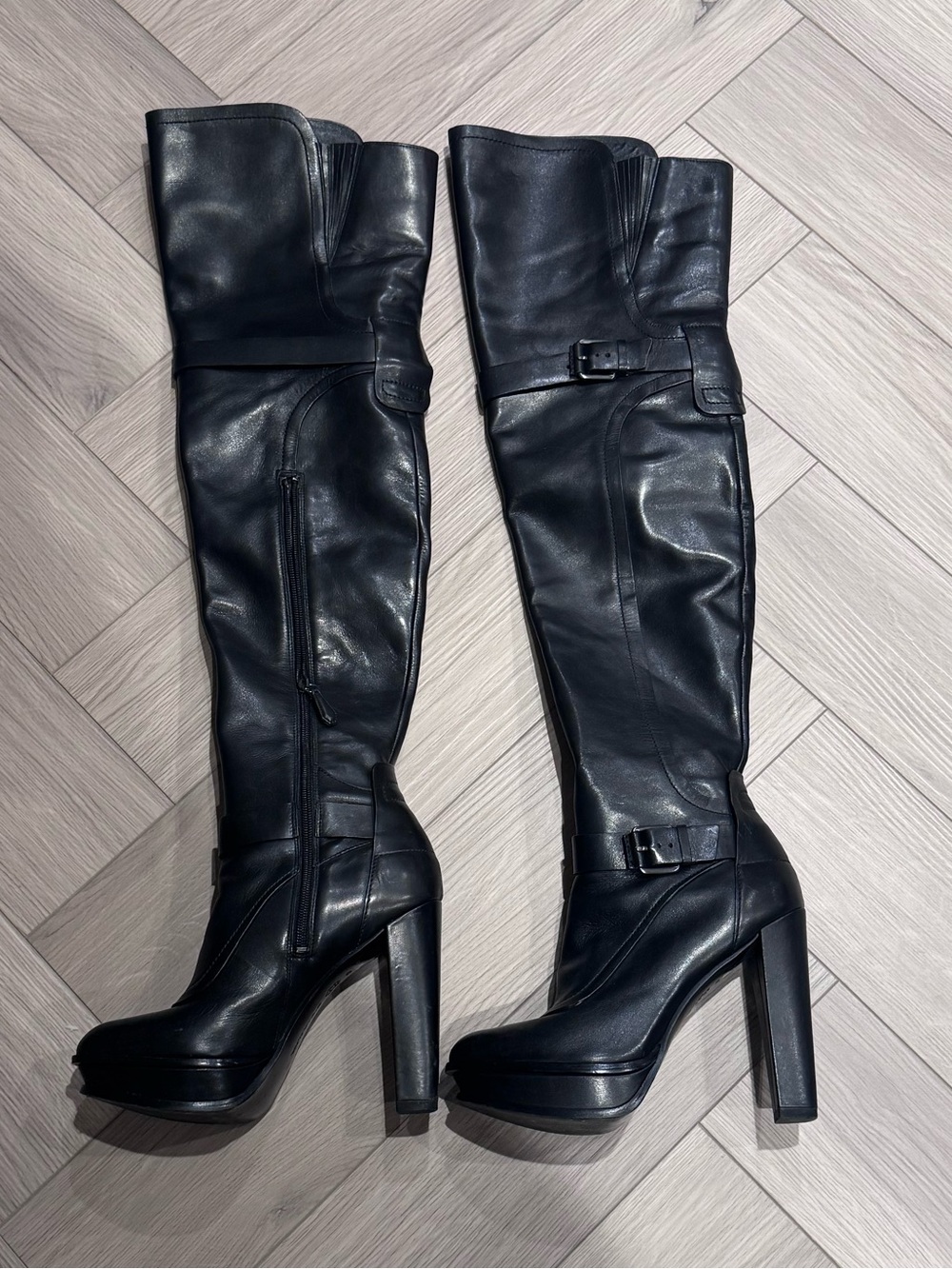 Stella Luna Women's Black Thigh-High Platform Heel Boots